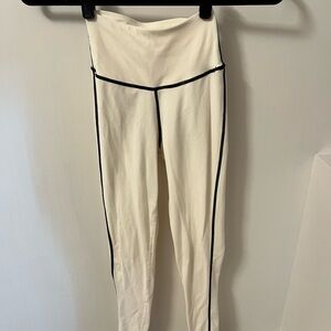Weworewhat white Leggings with Black Trim